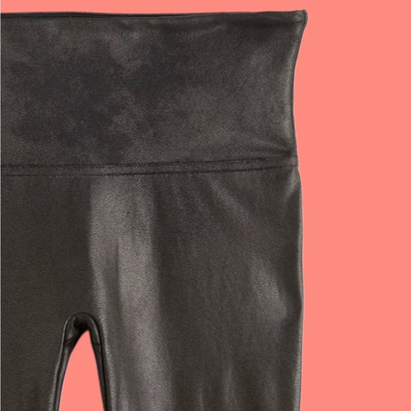 SPANX Black Faux Leather Leggings NWT 🏷️ - Picture 3 of 7